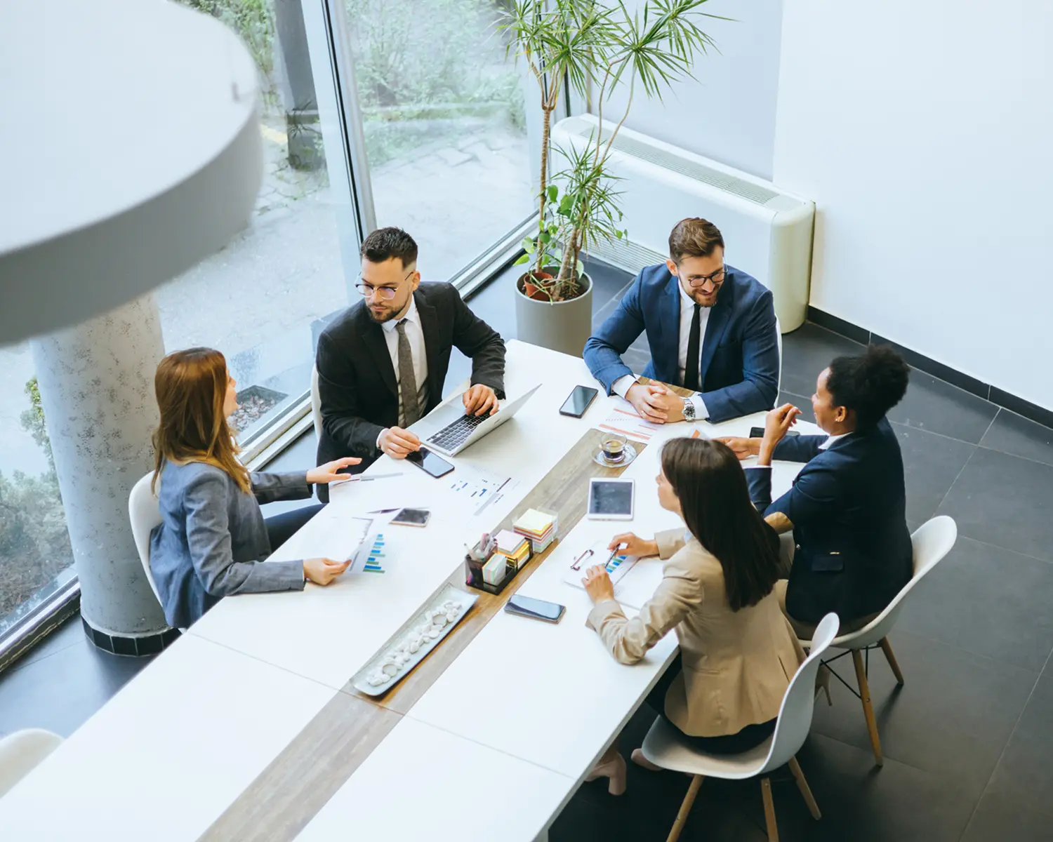 Business meeting with diverse team