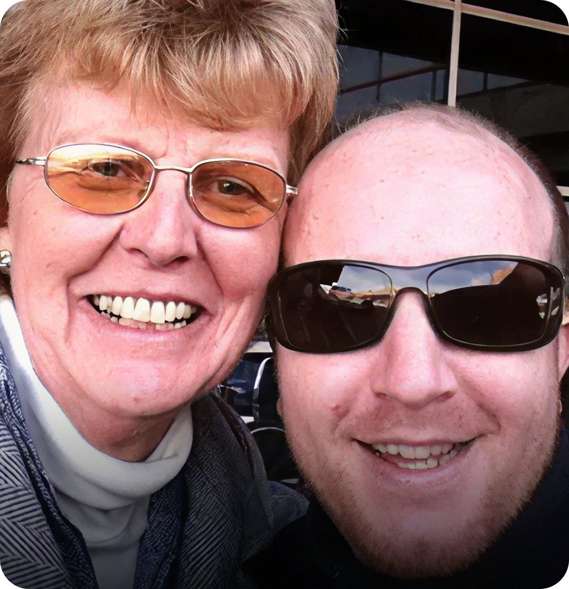 Outdoor selfie with sunglasses