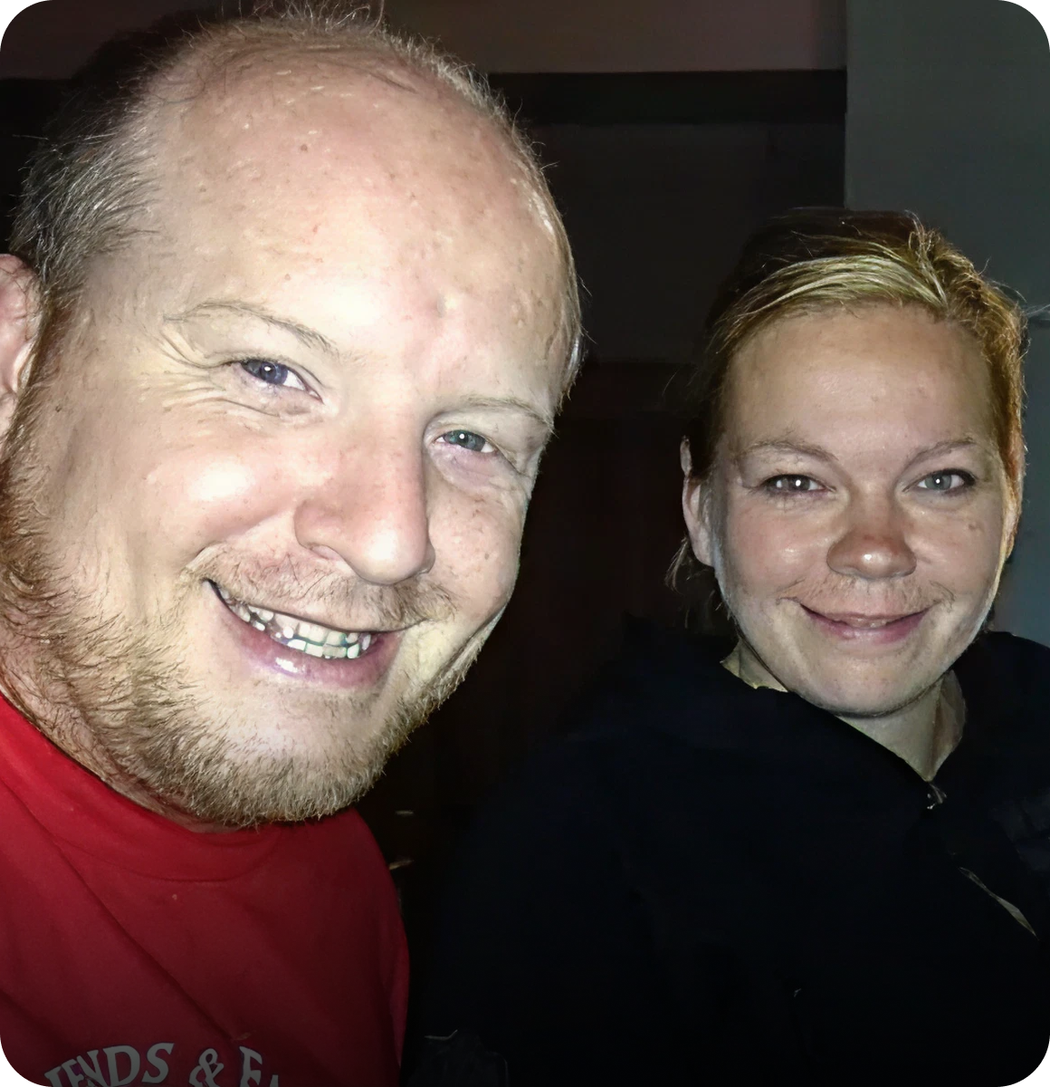 Happy couple posing together